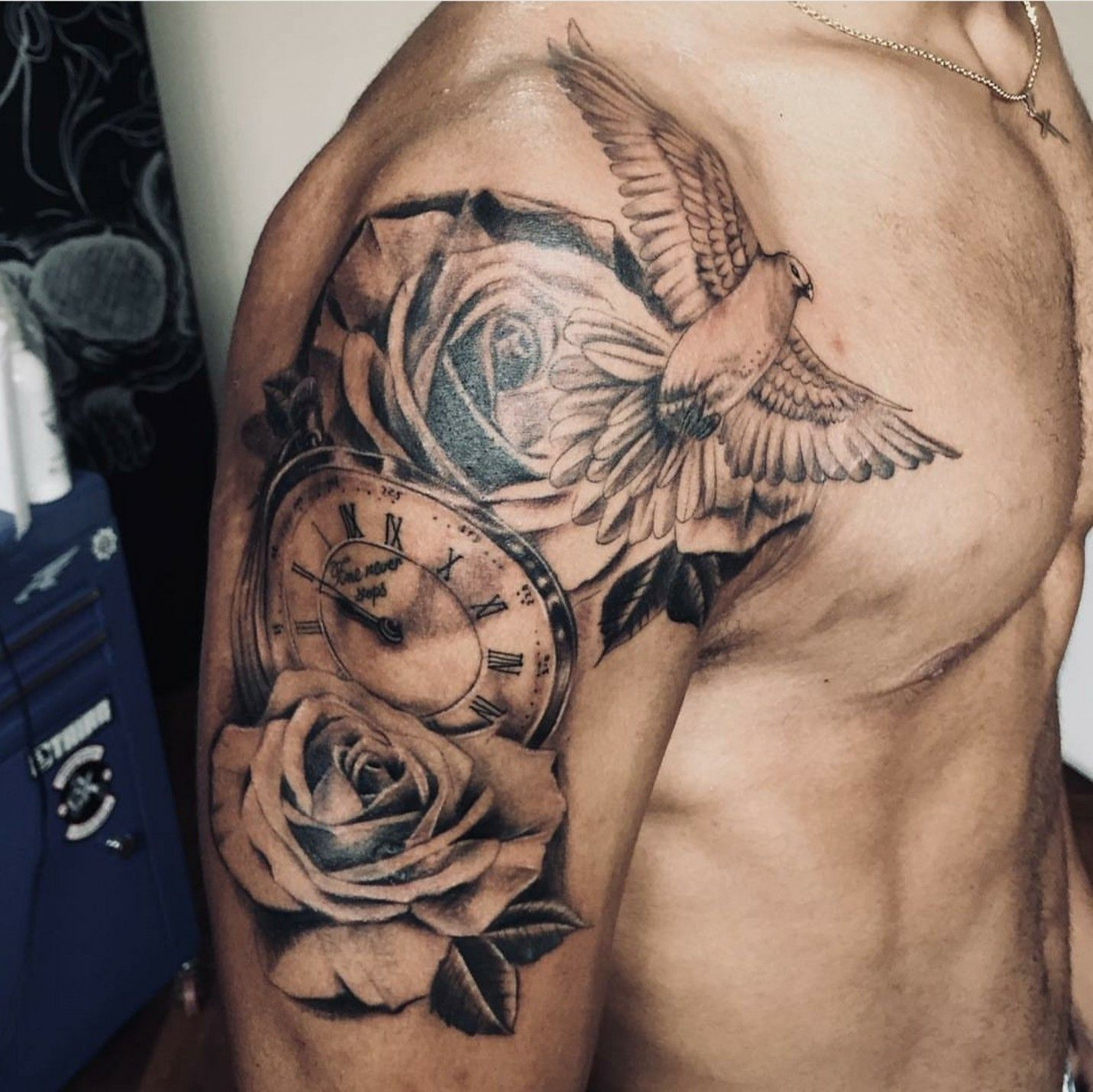 Favori Tattoos Tattoos Mens Shoulder Tattoo Dove Tattoos intended for size 1431 X 1430