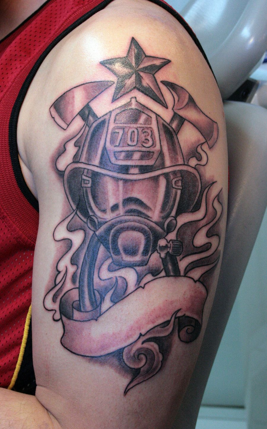 Firefighterhelmettattoos Firefighter Helmet Tattoos Nice regarding measurements 900 X 1445