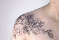 Floral Piece Peonies Roses Collarbone Tattoo Ibtattooing Irene B inside dimensions 1080 X 1080