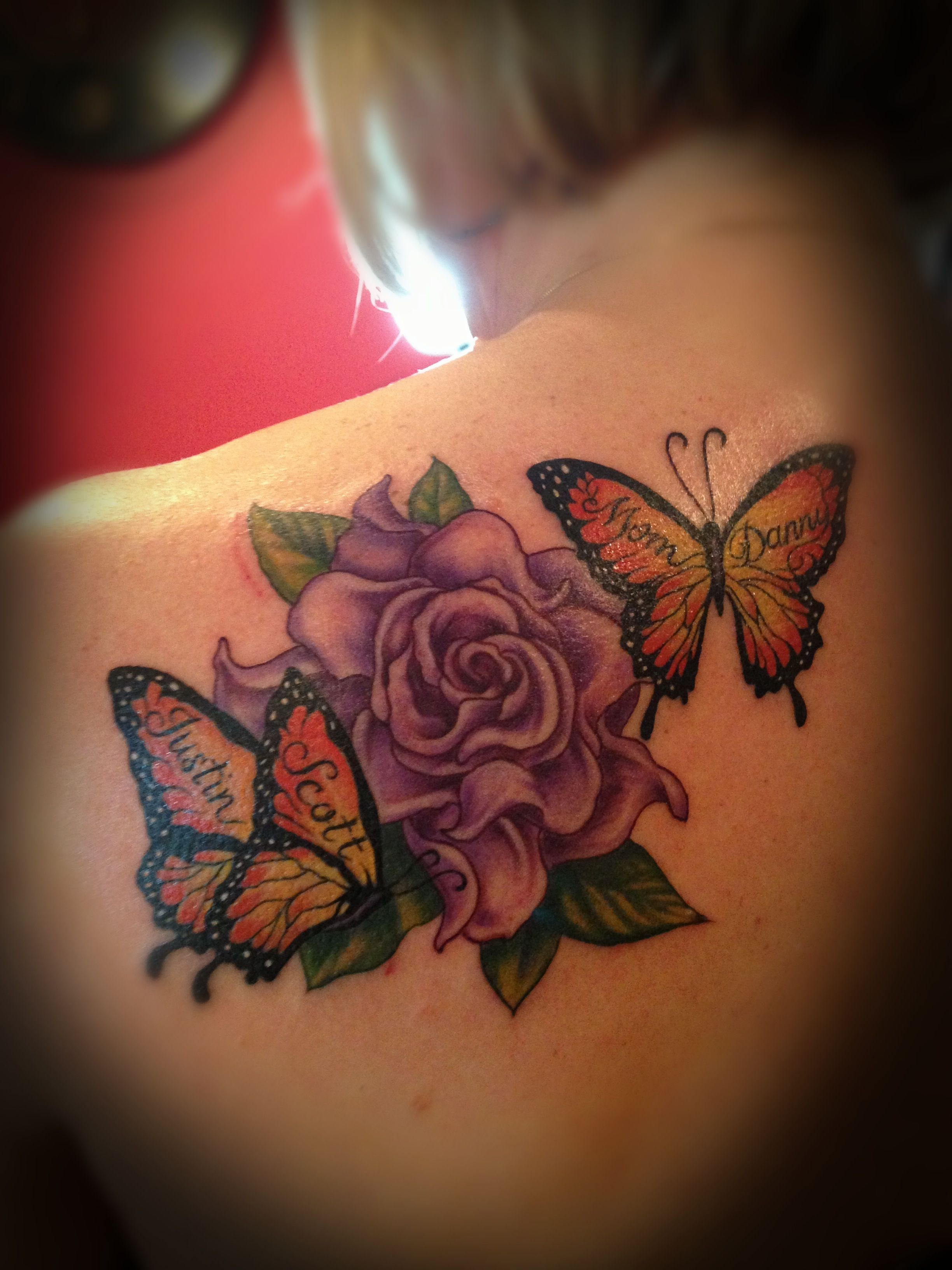 Flower And Butterfly Tattoo Wwwfacebooktattoosbecky with regard to sizing 2448 X 3264