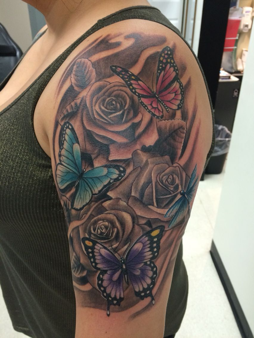 Flowers And Butterflies Tattoos Tattoos Sleeve Tattoos Y Girly regarding sizing 852 X 1136