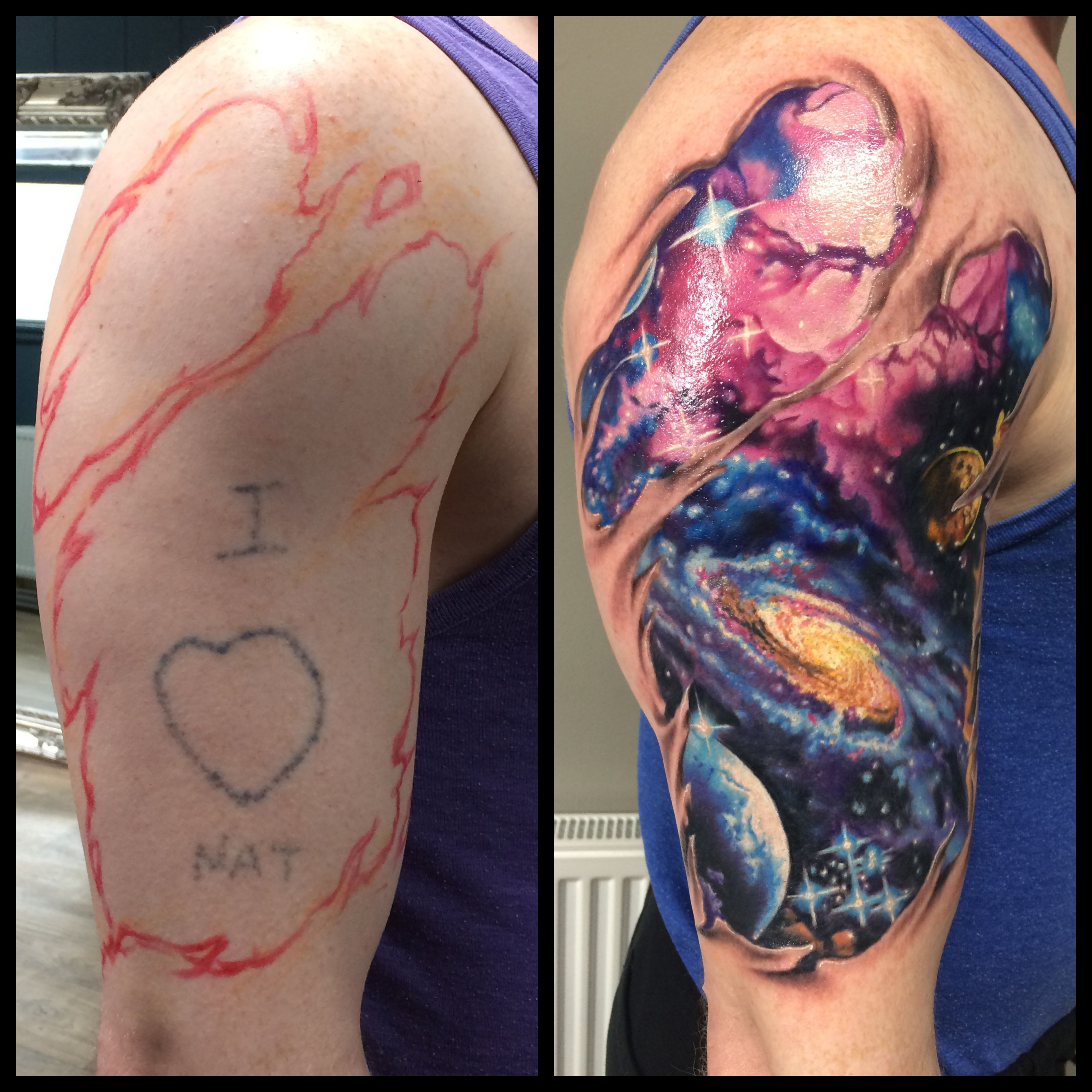 Galaxy Tattoo Space Tattoo Ripped Skin Tattoo Tatto with regard to measurements 3264 X 3264