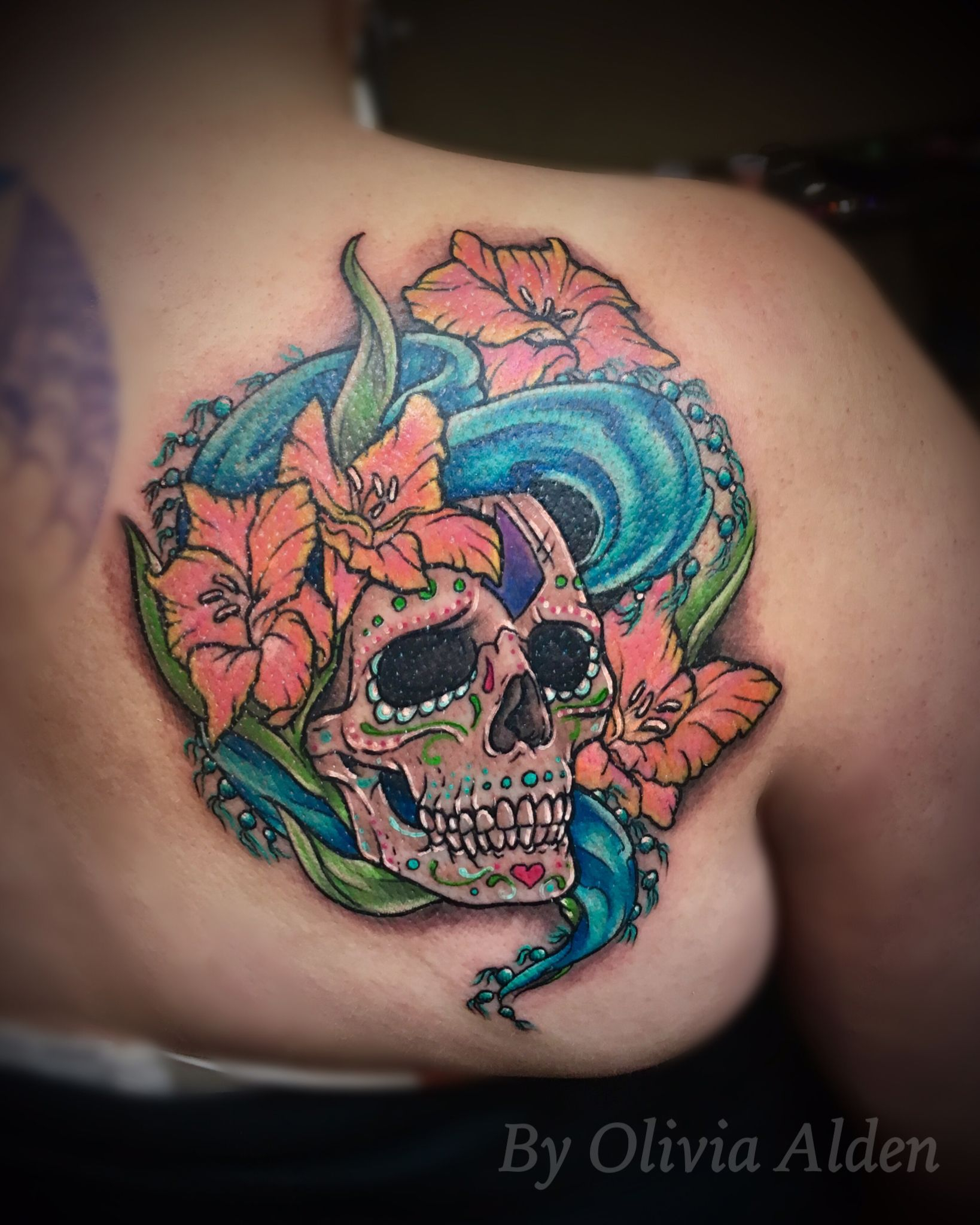 Gladiolus Flowers And A Day Of The Dead Skull And Shall Colorful throughout dimensions 1638 X 2048