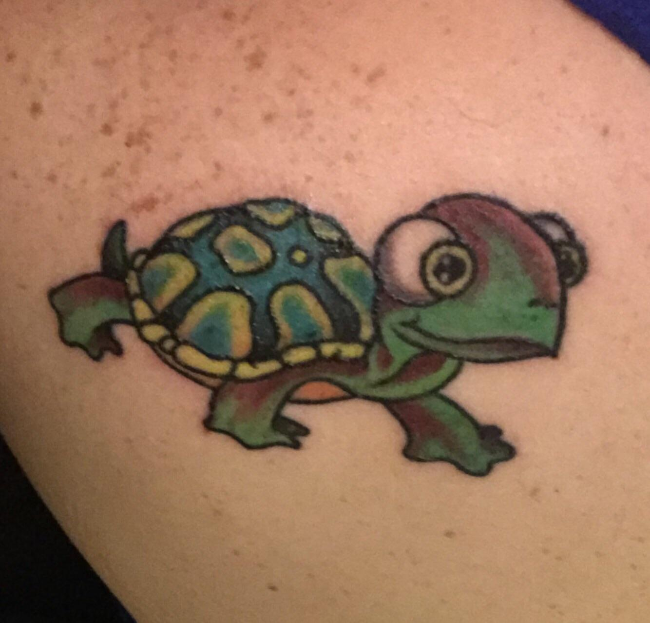 Graduated College Celebrated With A Turtle On My Shoulder Blade within dimensions 1334 X 1277
