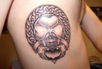 Grey Ink Irish Claddagh Tattoo On Rib Cage For Men inside proportions 1280 X 960