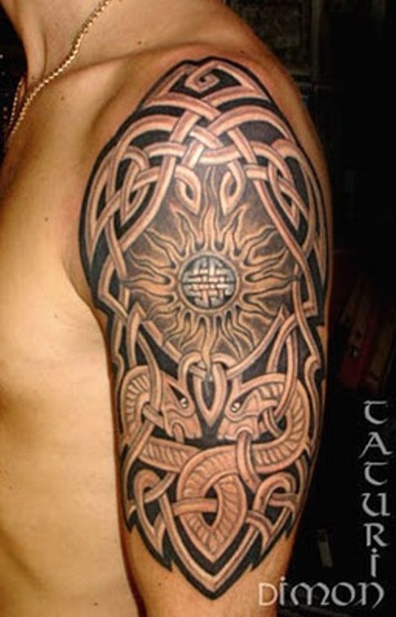 Half Sleeve Celtic Tattoo Design For Men Tattoos Book 65000 with regard to proportions 800 X 1246