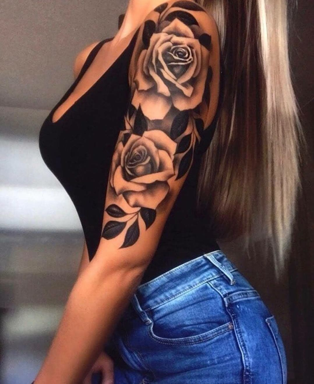 Half Sleeve Right Its All About Tatts Tattoos Rose Tattoos for measurements 1078 X 1317