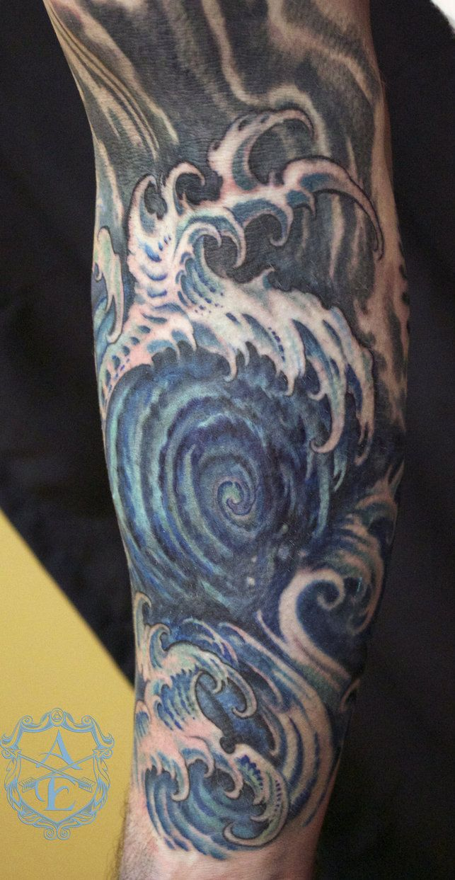 Hd Tattoos Japanese Waves Tattoo Full Arm Beautiful Tattoo regarding size 643 X 1243