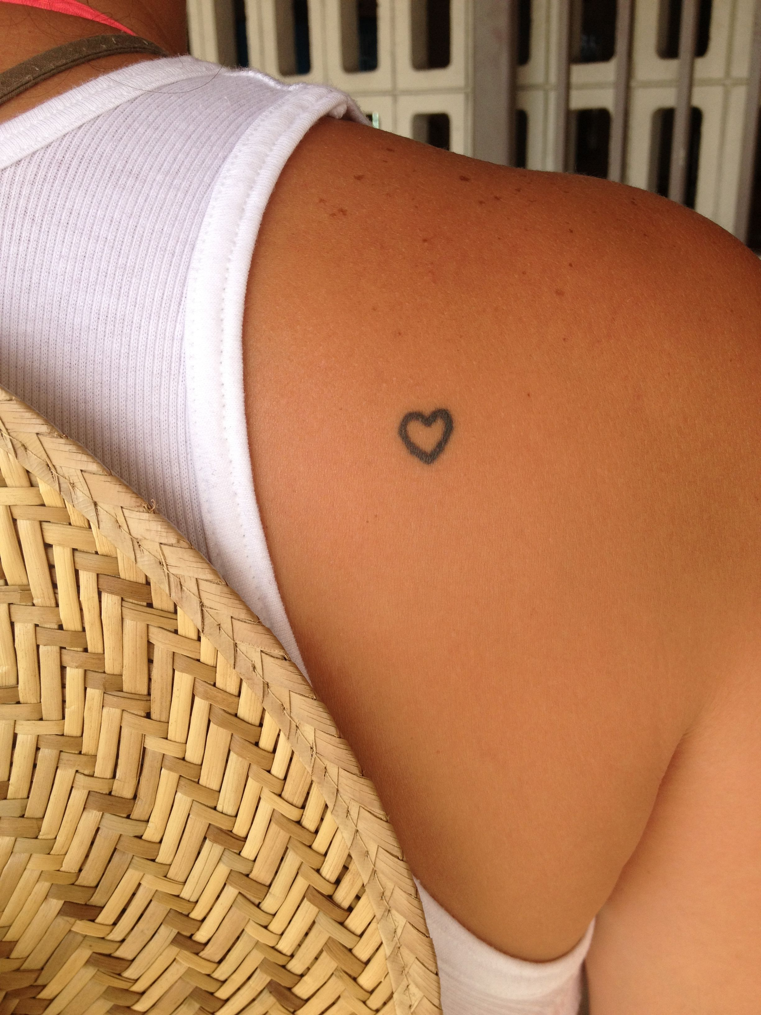 Heart Tattoo On Right Shoulder Blade Ideas Heart Tattoo Shoulder intended for dimensions 2448 X 3264