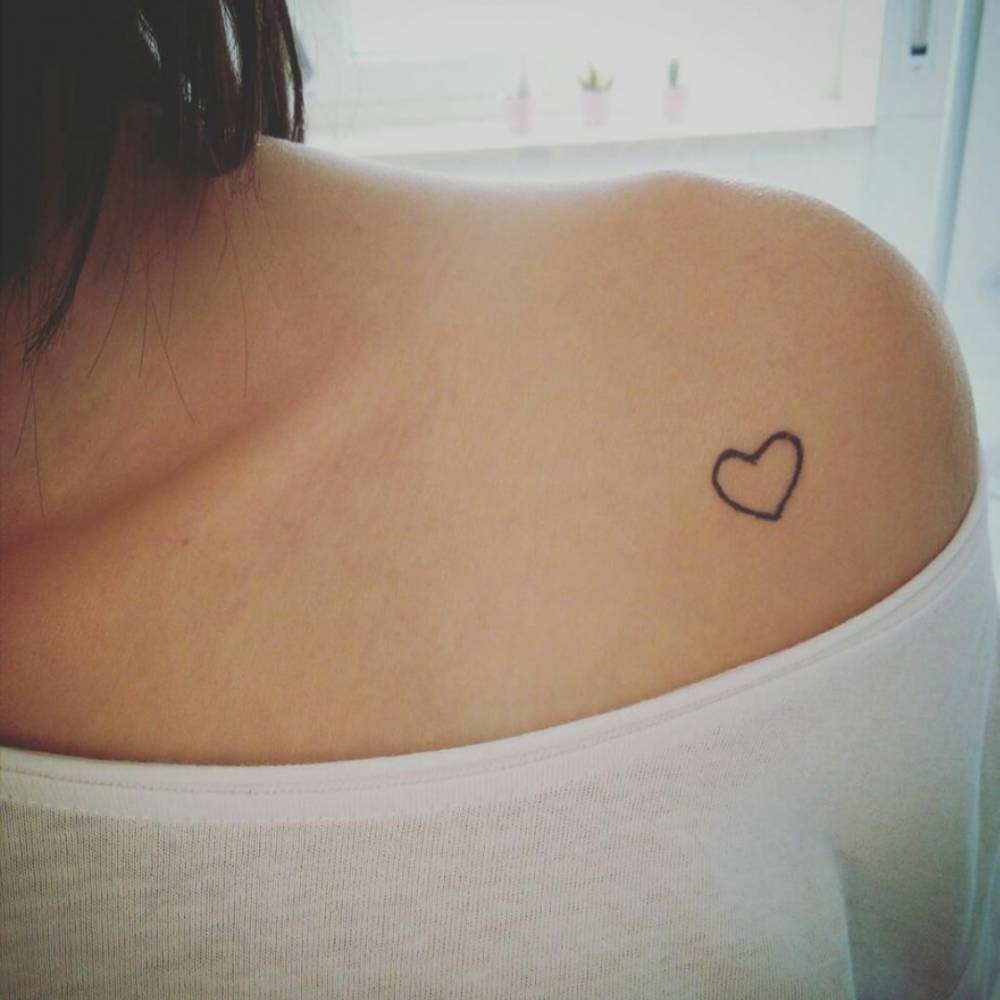 Heart Tattoo On The Shoulder with sizing 1000 X 1000