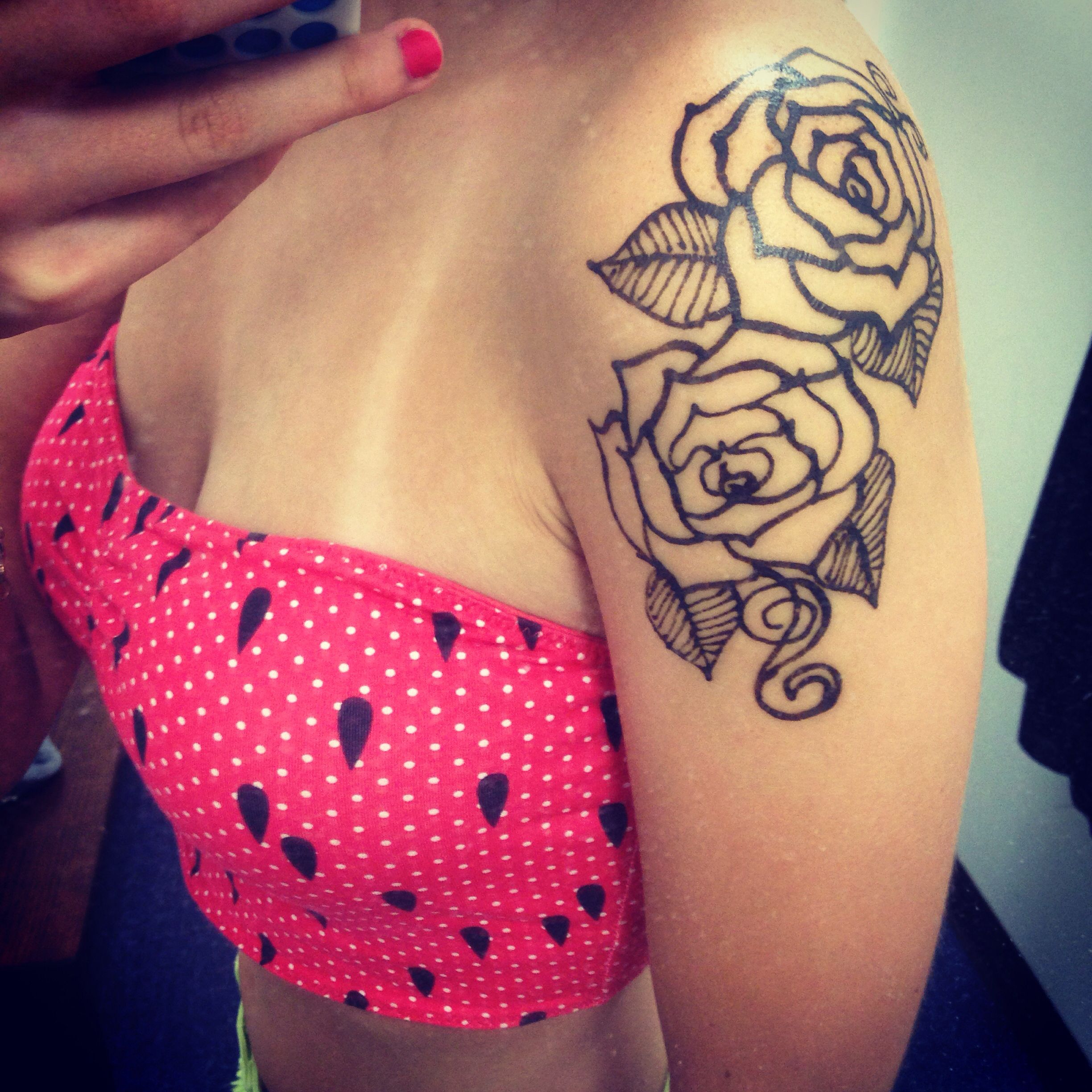 Henna Tattoo Rose Henna Tattoo Rose Tattoo Shoulder Tattoo Upper for dimensions 2448 X 2448