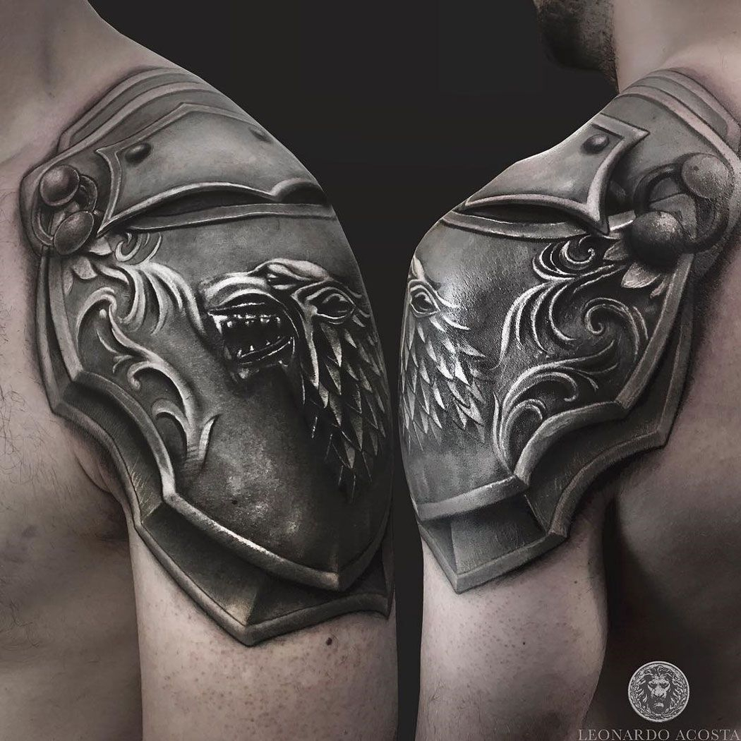 House Of Stark Shoulder Armour Tattoo Pop Culture Film with sizing 1050 X 1050