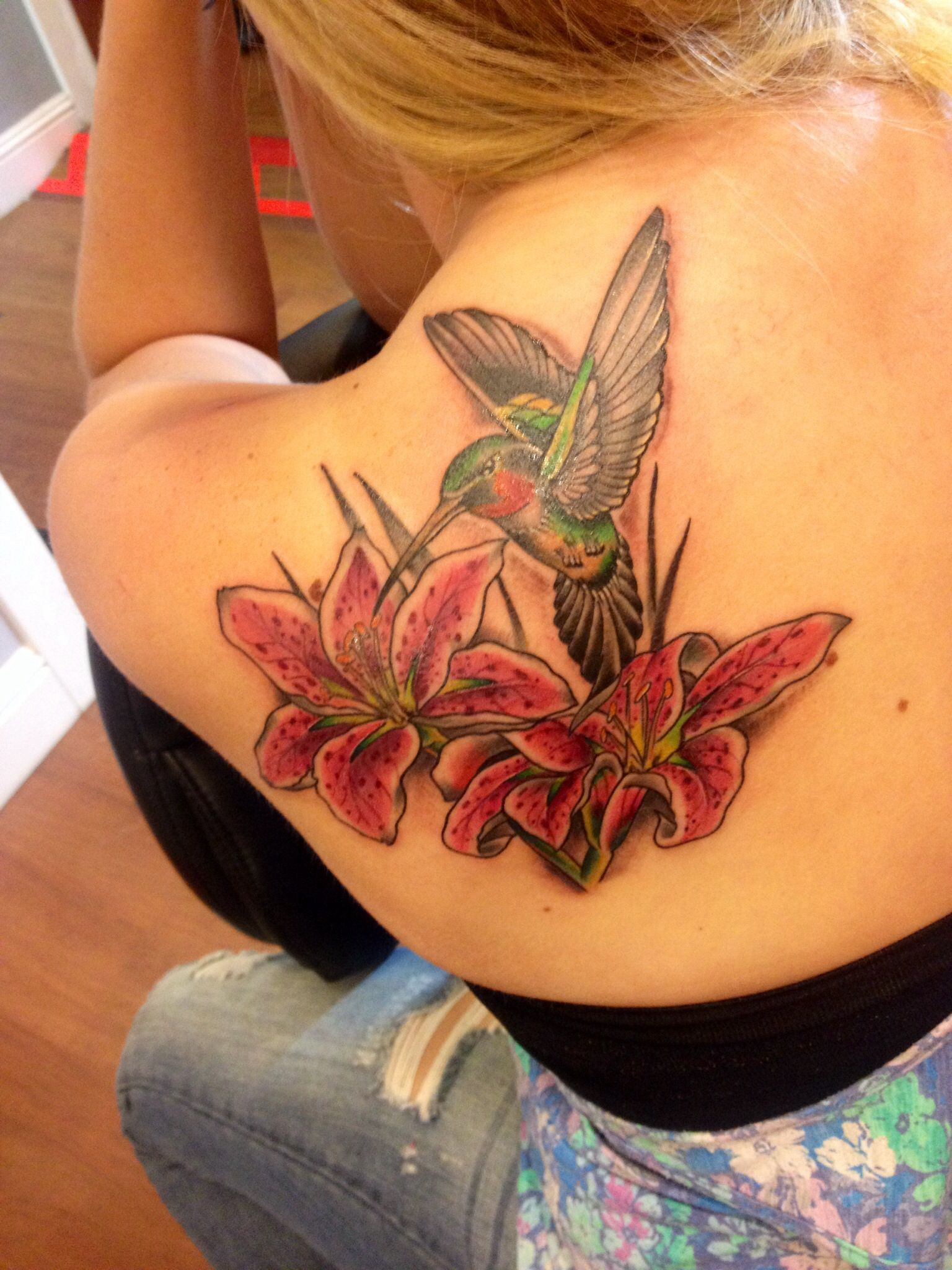 Hummingbird Stargazer Lillies Tattoos Tattoos Hummingbird inside sizing 1536 X 2048