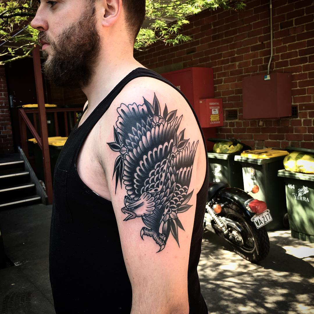 Hunting Eagle Shoulder Tattoo Best Tattoo Ideas Gallery with sizing 1080 X 1080