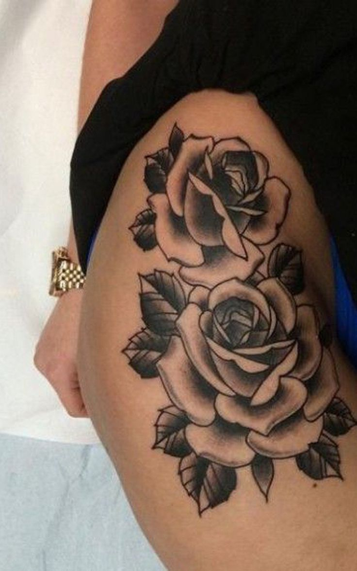 Image Result For Flower Thigh Pieces Tattoo Colour Unique Tattoos for size 736 X 1178