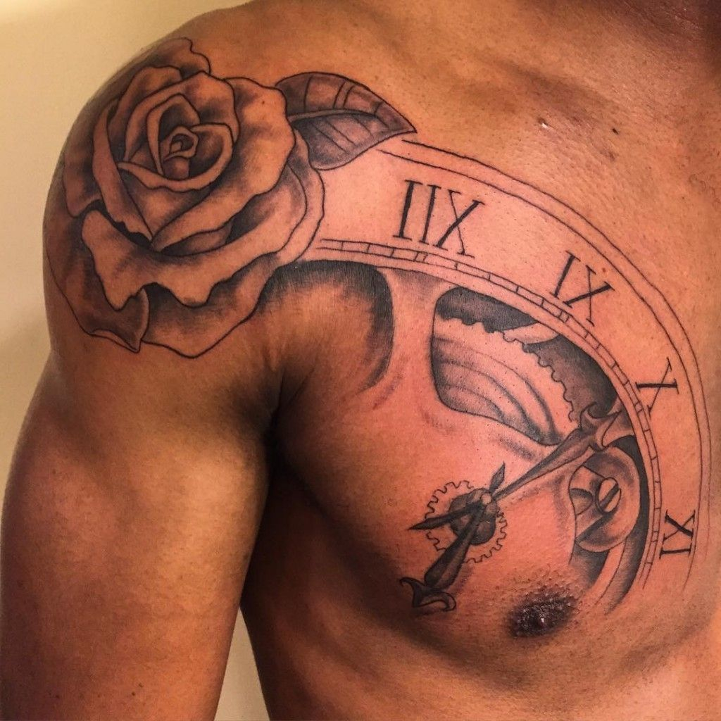 Image Result For Men Rose Shoulder Tattoos Bod Mods Rose Tattoos regarding proportions 1024 X 1024