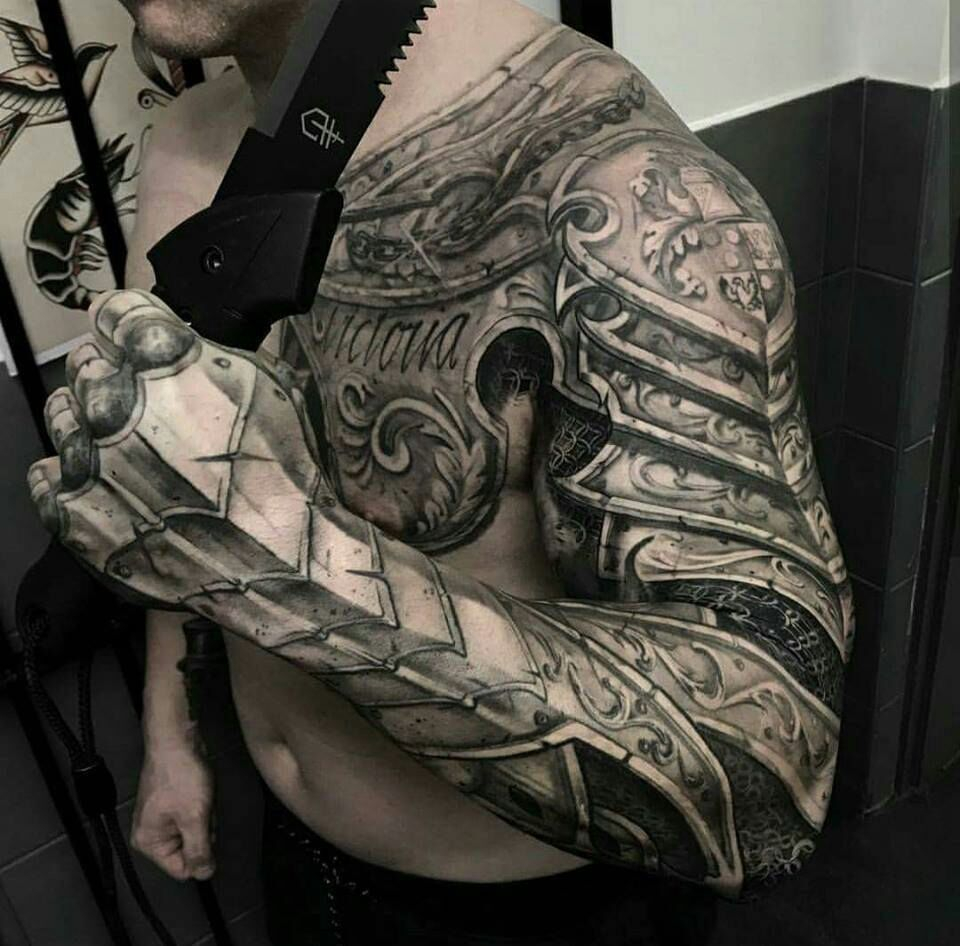 Incredible Armour Detail Ink Armour Tattoo Armor Tattoo regarding proportions 960 X 946