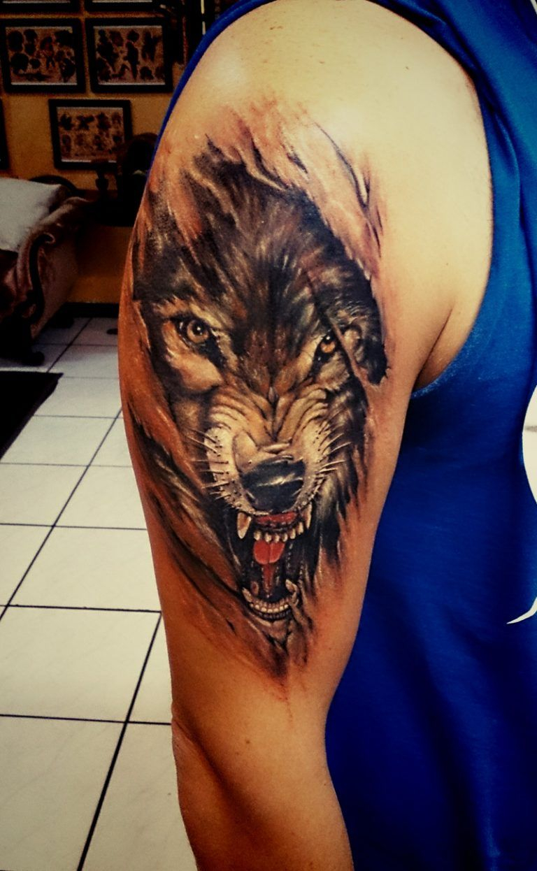 Inner Wolf Upper Arm Men Tattoo Tattoos Wolf Tattoos Tattoos throughout dimensions 768 X 1246