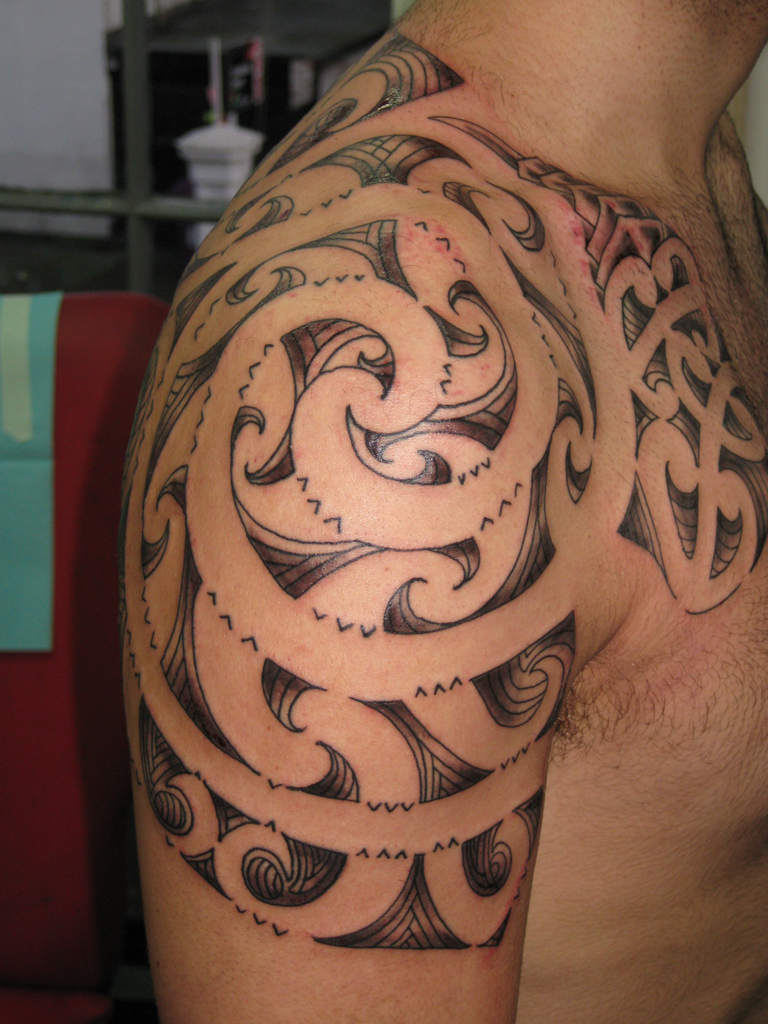 Irish Street Tattoo Maori Inspired Shoulder Peice Irish St Tattoo throughout size 2448 X 3264