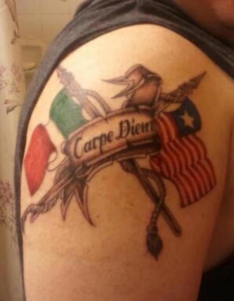 Italian American Country Tattoo On Shoulder Tattoos Book 65000 for measurements 800 X 1030