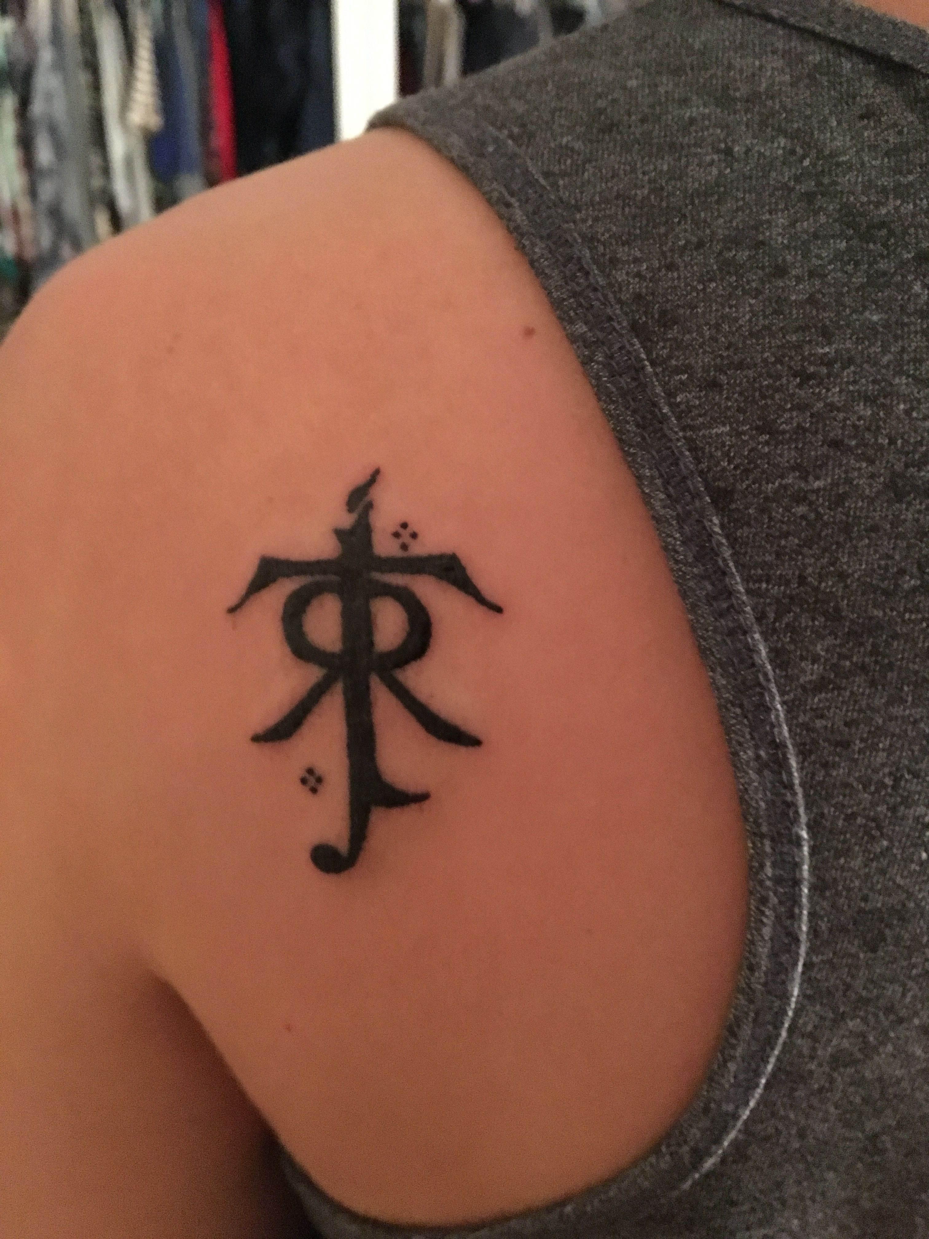Jrr Tolkien Initials Tattoo Back Shoulder Tattoo Ideas pertaining to size 3024 X 4032