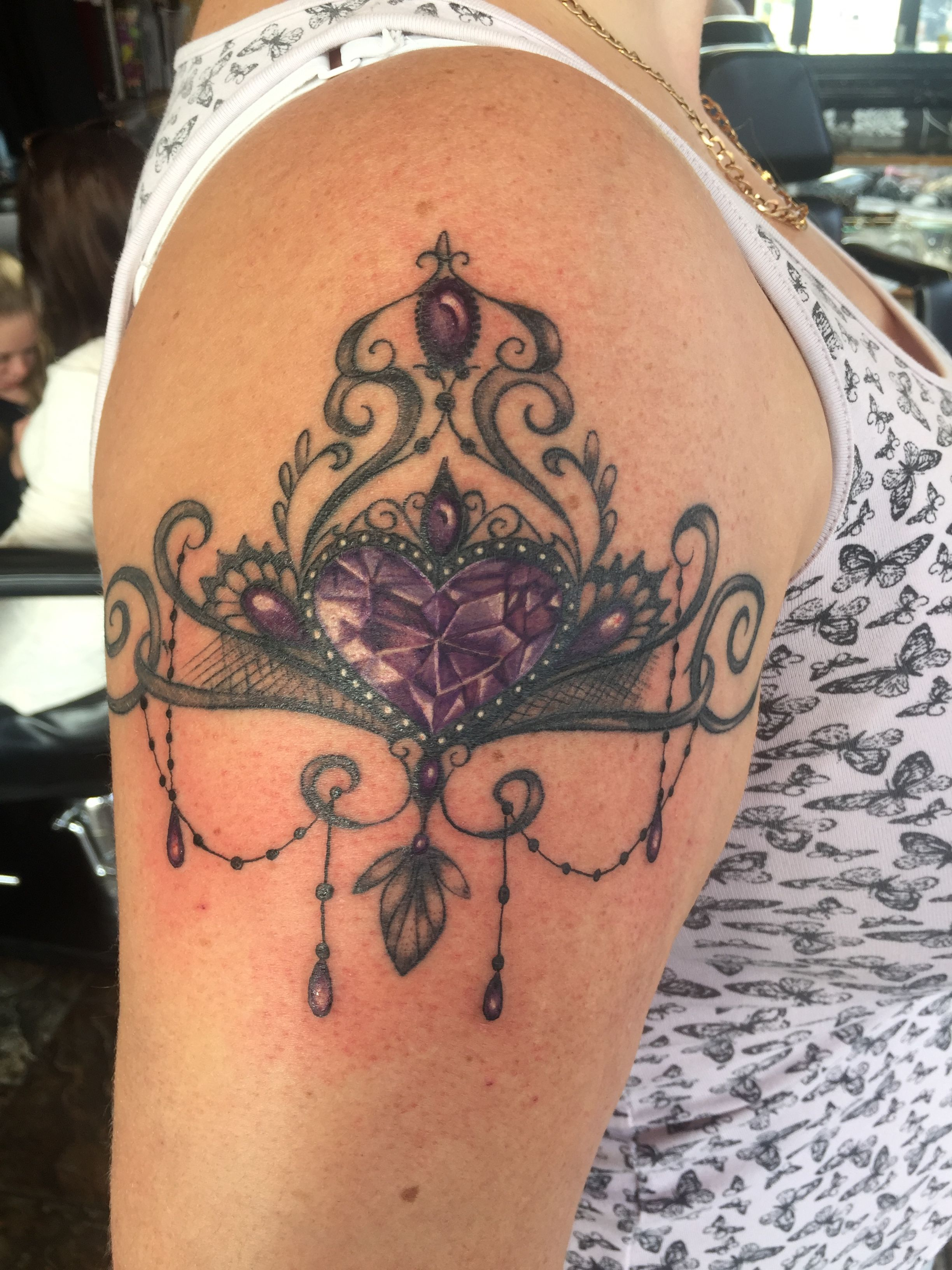 Lace And Gem Tattoo My New Tattoo Tatto with regard to dimensions 2448 X 3264