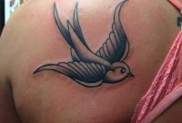 Left Back Shoulder Sparrow Tattoo For Girls intended for sizing 1080 X 1080