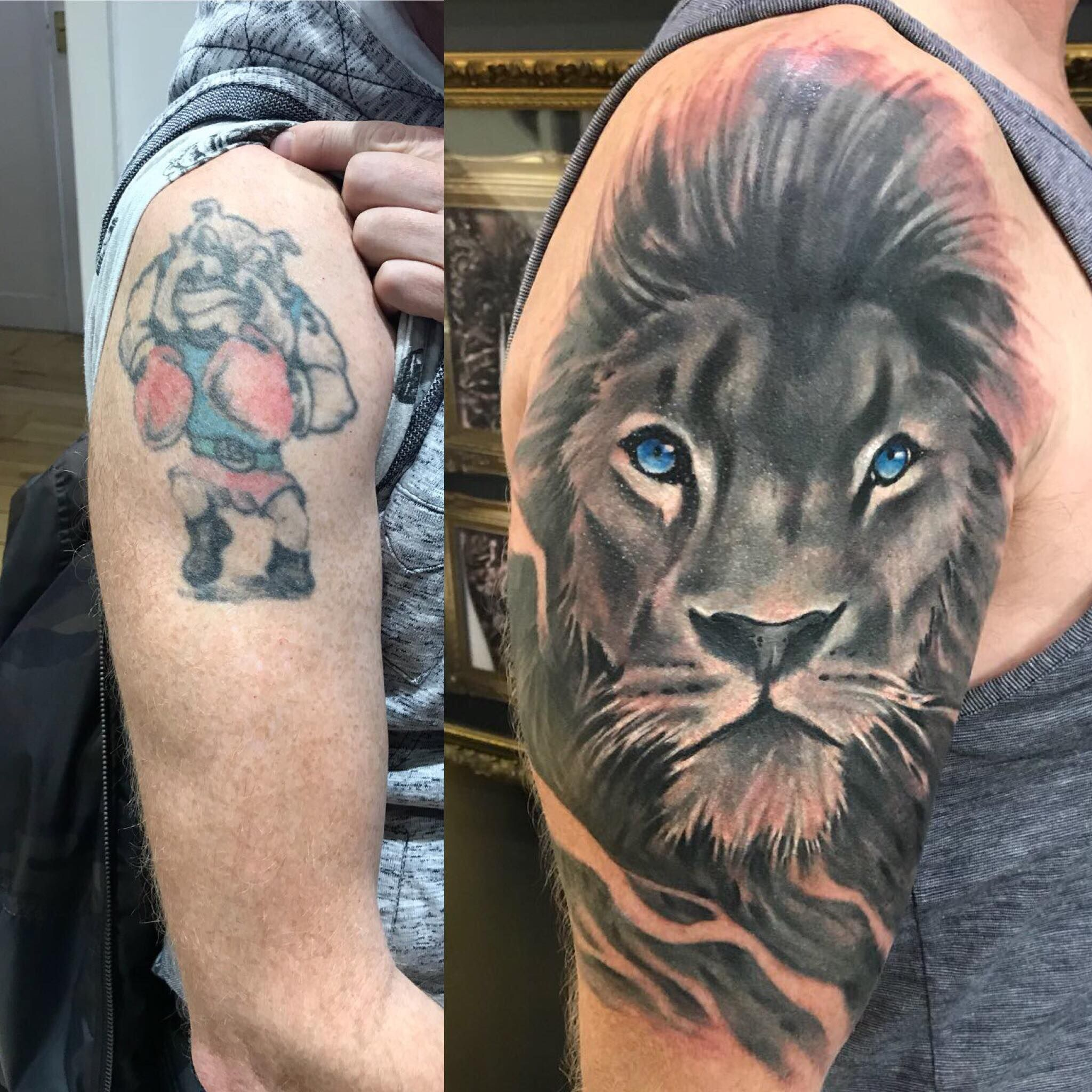 Lion Cover Up Tattoo Seb Nasty Limited Availability At intended for sizing 2048 X 2048