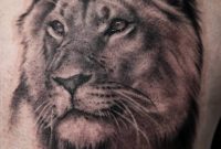 Lion Face Tattoo On Back Shoulder with size 800 X 1203