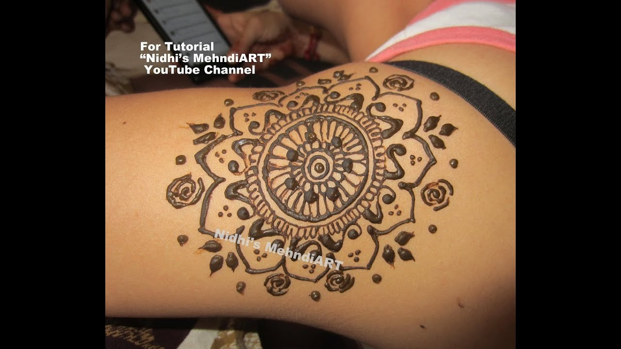 Mandala Circular Design For Shoulder Henna Mehndi Tattoo Tutorial in dimensions 1280 X 720