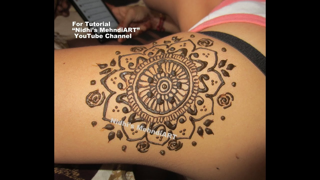 Mandala Circular Design For Shoulder Henna Mehndi Tattoo Tutorial inside proportions 1280 X 720