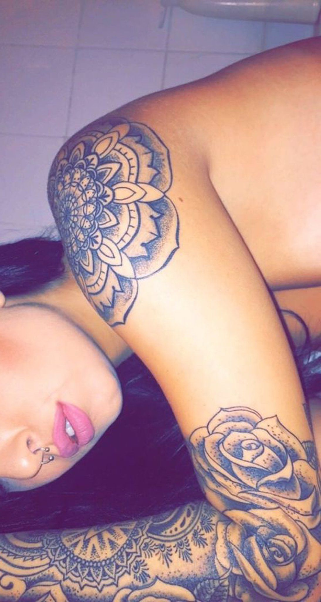 Mandala Shoulder Tattoo Ideas For Women Floral Flower Arm Sleeve inside measurements 1094 X 2048
