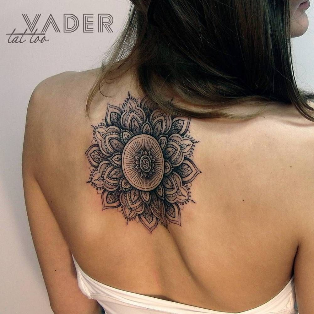 Mandala Tattoo On The Upper Back Upper Back Tattoos Mandala intended for proportions 1000 X 1000