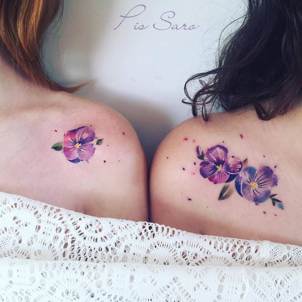 Matching Best Friend Violet Tattoos Tattoo Little Tattoos with measurements 1000 X 1000
