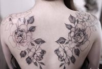 Matching Illustrative Tattoos On The Shoulder Blades Tattoos throughout proportions 1000 X 1000