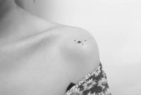 Minimalist Galaxy Tattoo On The Left Shoulder Tattoo Artist Diki regarding sizing 1000 X 1000