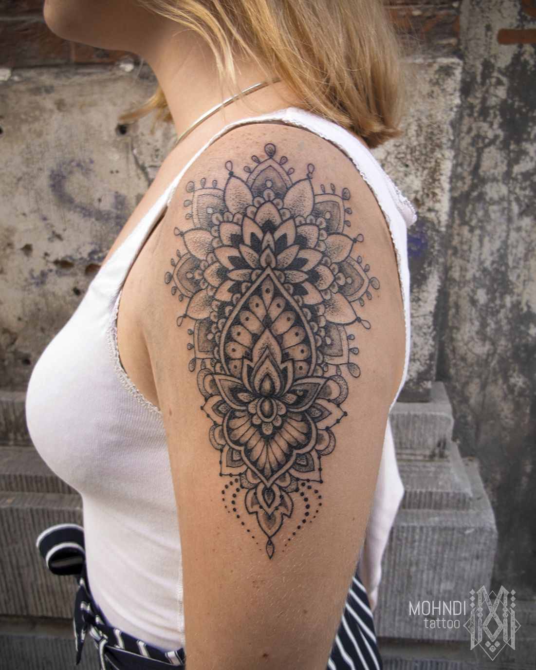 Mohndi Tattoo Ornamental Shoulder Mehndi Inspiration with regard to measurements 1101 X 1376