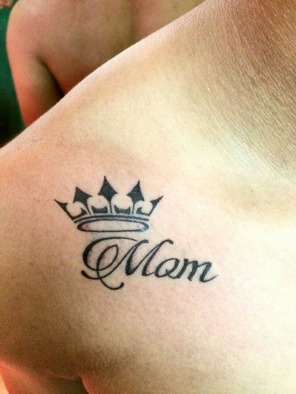 Mom Tattoo With Crown Mom And Dad Tattoo Tattoos Dedication intended for sizing 960 X 1280