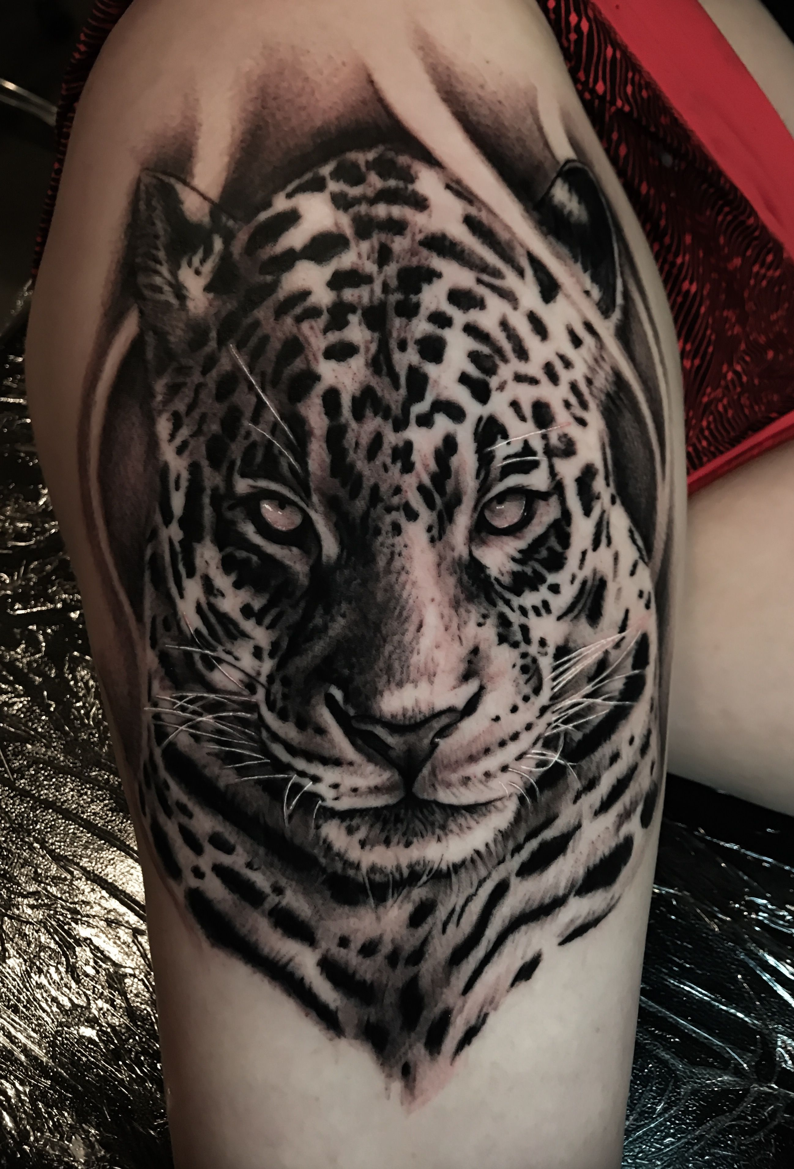 My Newest Jaguar Tattoo Tattoosmensforearm Jaguar Tattoo regarding proportions 2595 X 3818