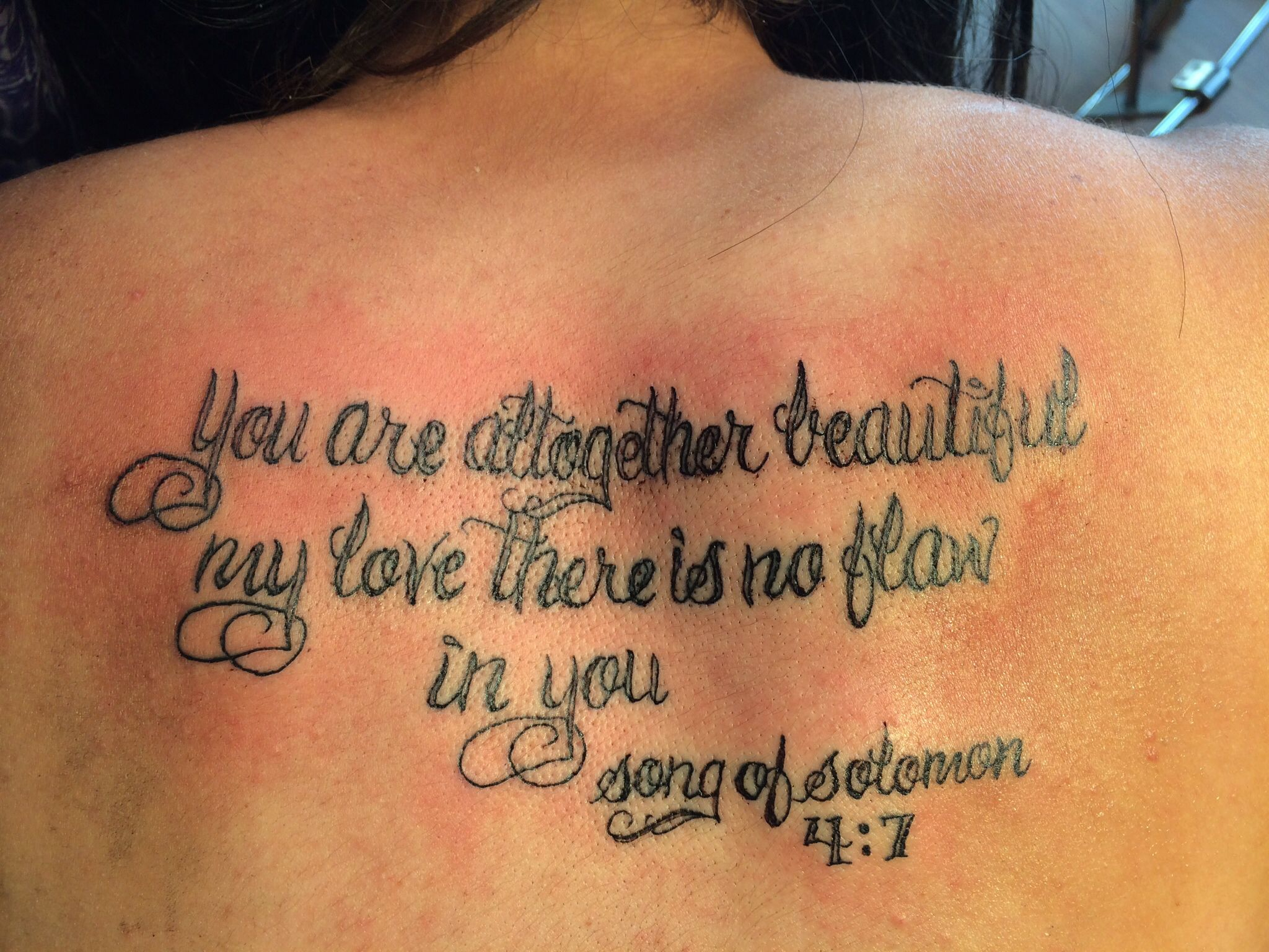 My Tattoo You Are Altogether Beautiful My Love There Is No Flaw In with regard to size 2048 X 1536