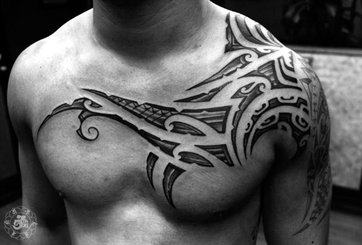 Mysicktattoos On Tattoo Designs Tribal Chest Tattoos Tribal with regard to sizing 1200 X 812