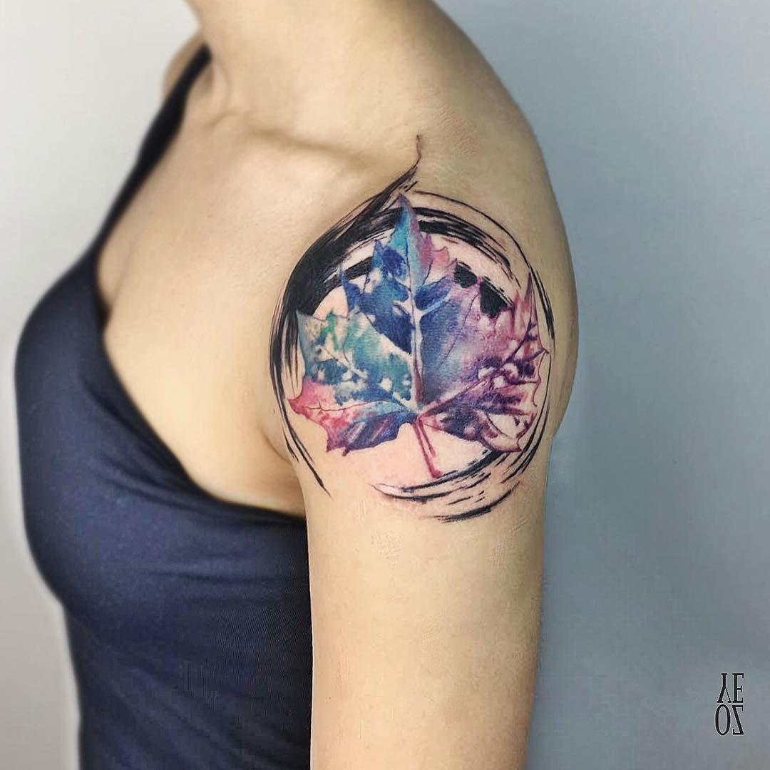 Nature Tattoo With Leaf And Shoulder Tattoo Page 15 with regard to dimensions 1080 X 1080