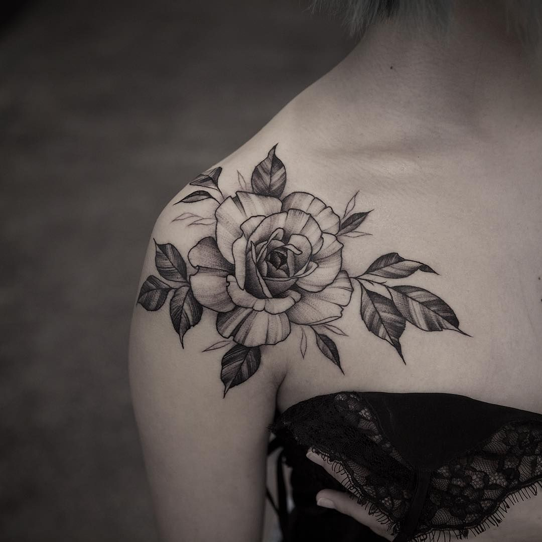 Not My Typical Rose Tattoo Tattoos Shoulder Tattoos For with measurements 1080 X 1080