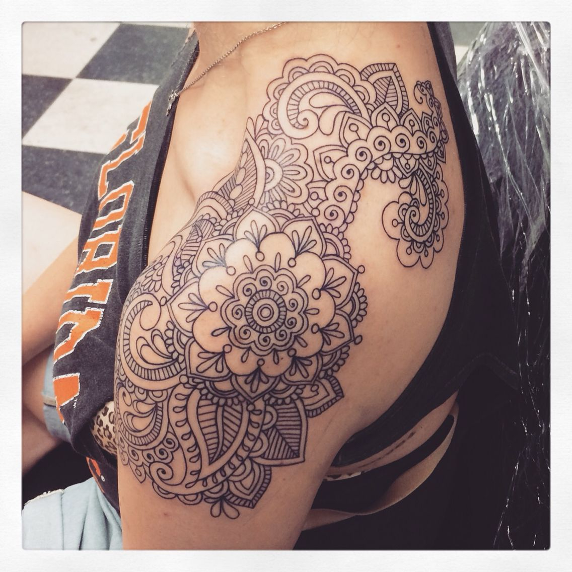 Paisley Mandala Boho Tattoo Girls With Tattoos Shoulder Piece with proportions 1136 X 1136