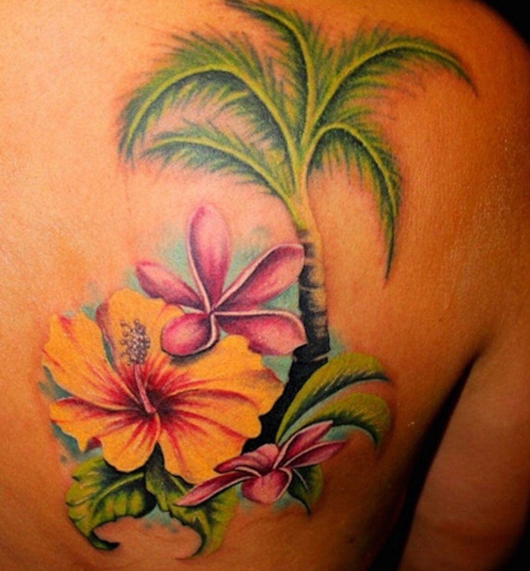 Palm Flower Haiwaii Tattoo Design Plumeria Tattoo Hawaiian within dimensions 1071 X 1154