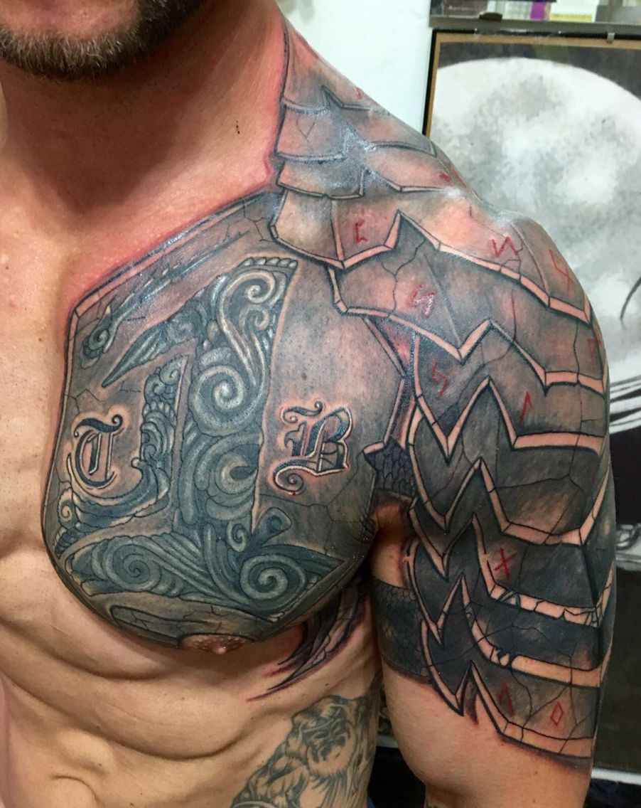 Pin Leonard Smith On Tatts 7 Tattoos Shoulder Armor Tattoo regarding proportions 902 X 1136