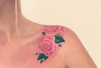 Pink Roses Shoulder Tattoo Inkfinity Art Pink Rose Tattoos within measurements 2448 X 2448
