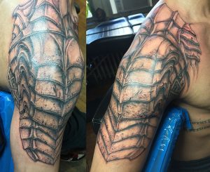 Predator Armor Dudes Tattoo Portfolio Armor Tattoo Tattoos with sizing 1223 X 1000