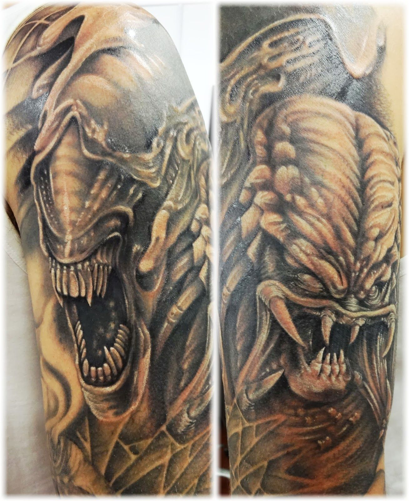 Predator Tattoo Alien Vs Predator Tattoos Predator Tattoo Giger regarding measurements 1308 X 1600