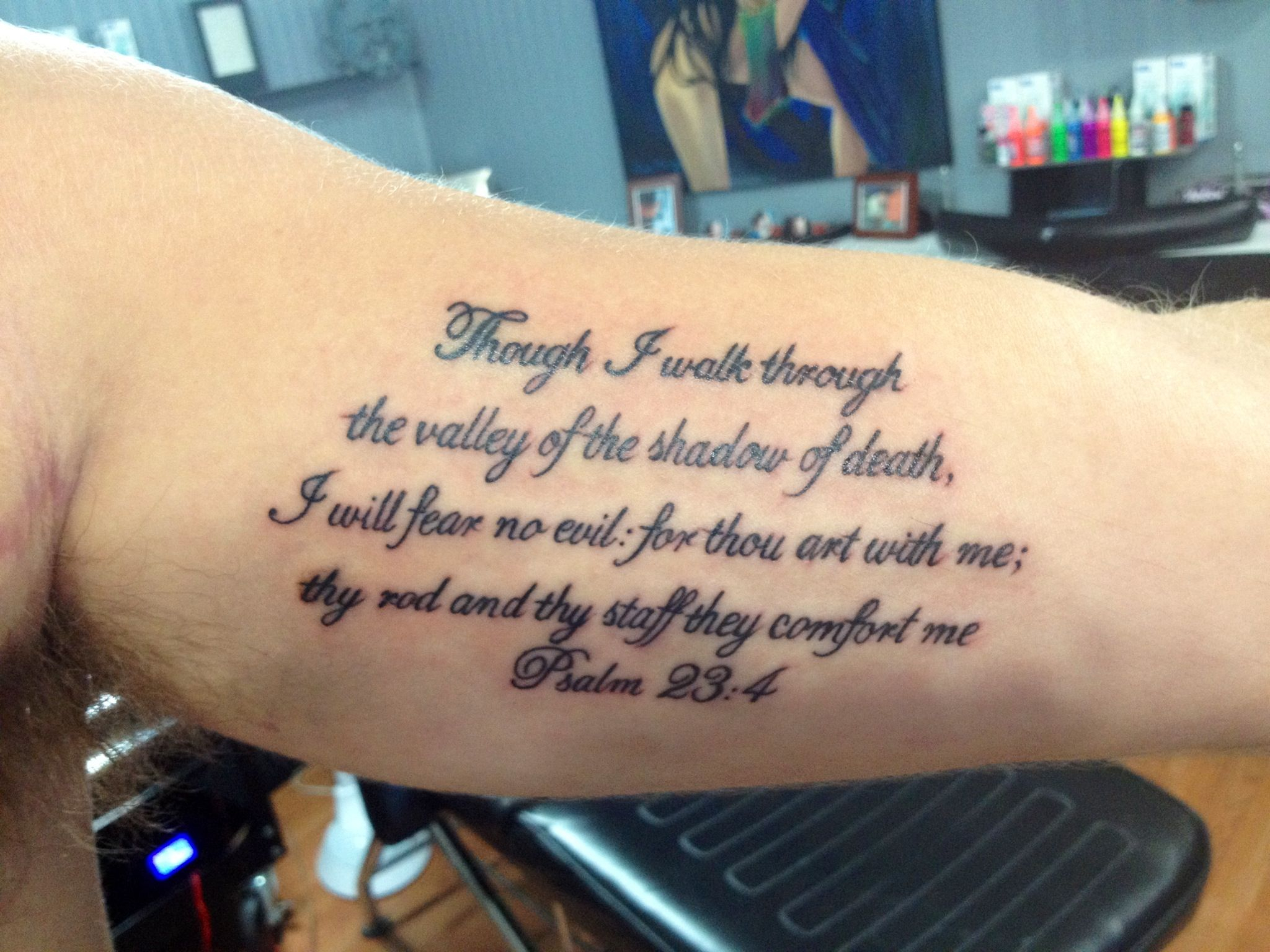 Psalm 234 Script Tattoo Thinking About Getting This On My Right for size 20...